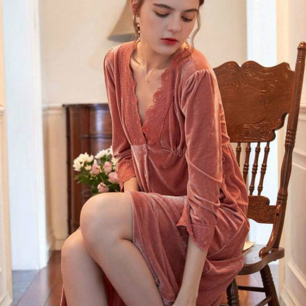 Plus Size French Fleece Nightdress